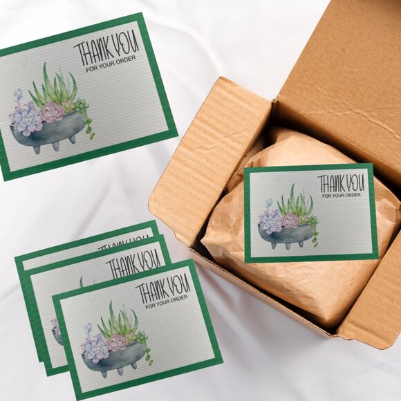 Succulent Design Cactus Thank You Cards - Picture 3 of 6